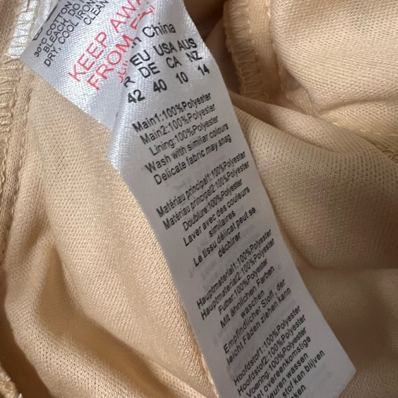 NWT PrettyLittleThing 10 White Nude Sleeveless Mini Dress Bride Wedding Dance - Picture 6 of 8